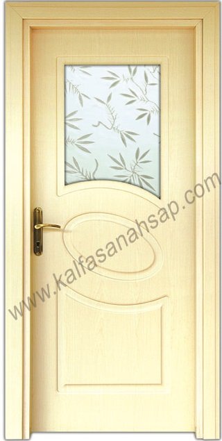 KALFASAN AHŞAP Mdf Kapı Camlı 6